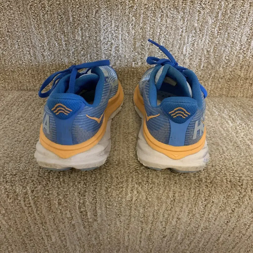 Hoka One One Clifton 9 Youth Size 6 Medium Running Active Shoes Sneakers Blue